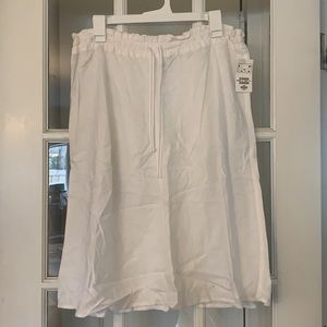H & M white linen skirt
